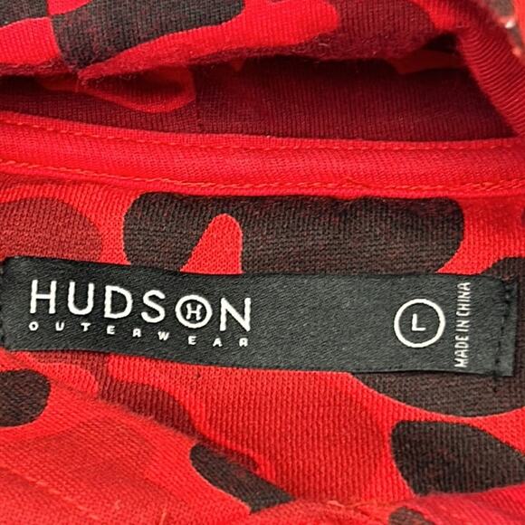 HUDSON OUTERWEAR SHARK CAMOUFLAGE HOODIE SWEAT PULLOVER HOODIE MENS SIZE LARGE - Picture 8 of 9